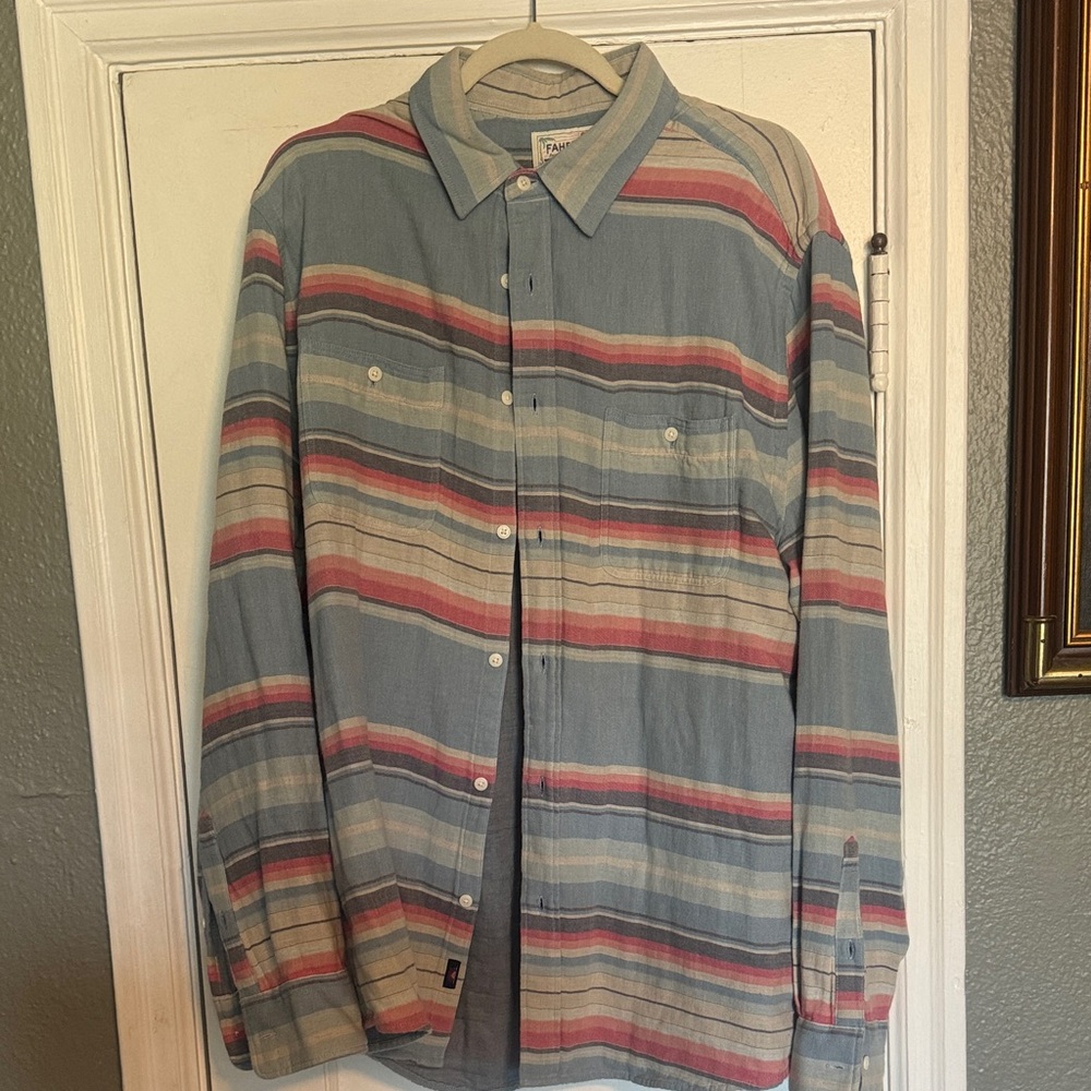 Faherty Multicolor Striped Casual Shirt